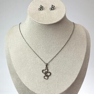 Triple Hearts Necklace & Earring Set